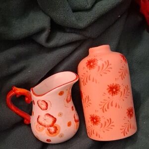 Mainstays Floral Ceramic Pitcher and Vase Set free shipping
